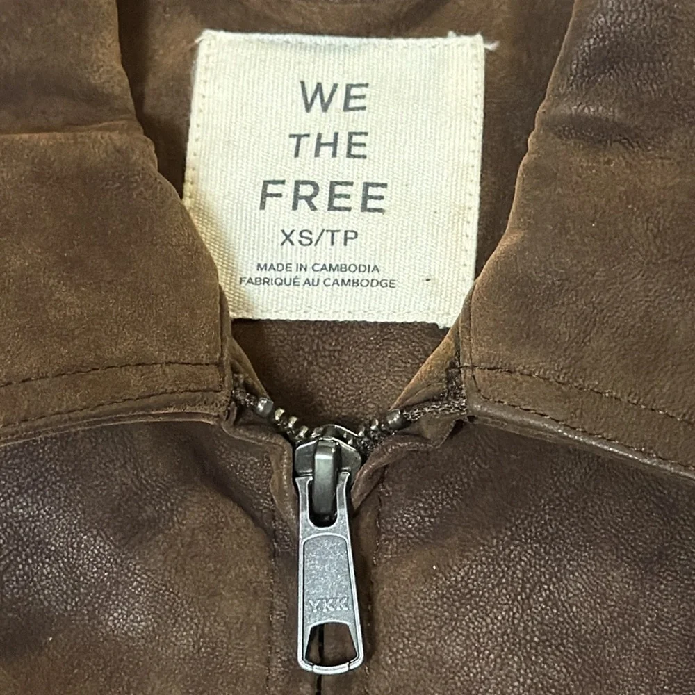 Free People X We The Free River Faux Suede Jacket in Double Espresso - Picture 6 of 7